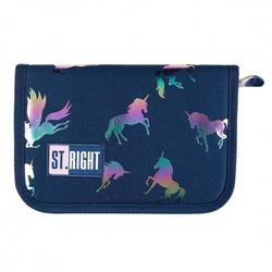 Piórnik dwuklapkowy bez wyposażenia Pc-03 Stright Holo Unicorns 645662