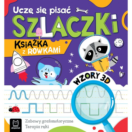 Książka z rowkami Wzory 3D Uczę się pisać szlaczki Zabawy grafomotoryczne terapia ręki 740737