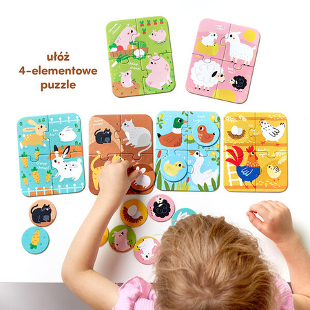 CzuCzu Puzzle Zwierzęta małe i duże 2+ 494164