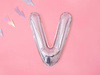 Balon foliowy litera "v", 35cm, holograficzny