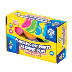 Farby fluorescencyjne Astra 6 kol x 20ml Standard box 207230