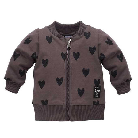 Bluza rozpinana little bird 80 brązowy pinokio