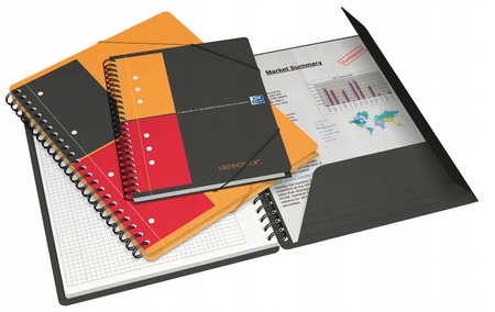 Kołozeszyt Oxford B5 80k krata 2 spirale Meetingbook 097459