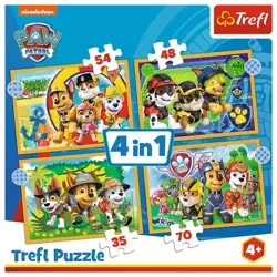 Puzzle Trefl 4w1 Wakacyjny Psi Patrol