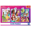 Puzzle Trefl 3x80 Księżniczki przyjaciółki Disney Princess 348842