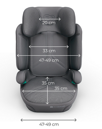 Kinderkraft XPAND 2 Pro i-Size 100-150 cm Rocket Grey Fotelik samochodowy 926480