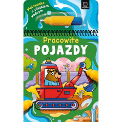 Malowanka z pisakiem wodnym.  Pracowite pojazdy 137378