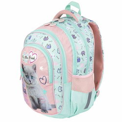 PLECAK 4-KOMOROWY BPL-58 MY LITTLE FRIEND FLUFFY KITTYK 687068