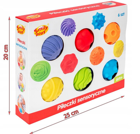 Piłki sensoryczne 6szt 845087