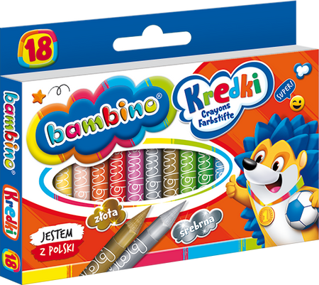 Maj kredki bambino świecowe 18kol pudełko 000201
