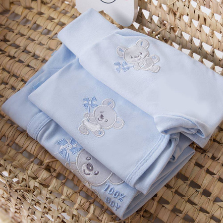 Body zakładane z długim rękawem newborn niebieski 050