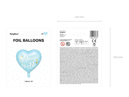 Balon foliowy Mom to Be 35cm niebieski 170865