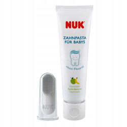 Nuk Pastado mycia zębów dla niemowląt 3-12 m-cy z nakładką na palec ze szczoteczką 215769