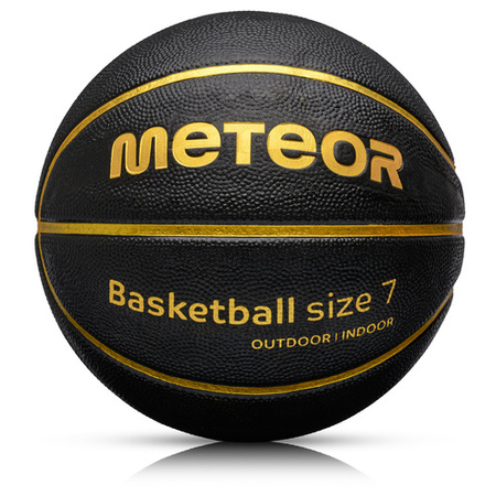 Piłka koszykowa treningowa Meteor Cellular 7 czarny/złoty 064461