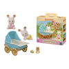 Sylvanian families 5432 zestaw bliźniaków królików + wózek