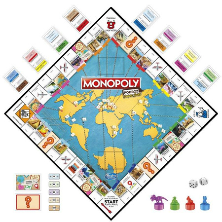Gra Hasbro F4007 Monopoly Podróż dookoła Świata 124311