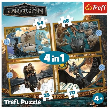 Puzzle Trefl 4w1 Smocze dni 346787
