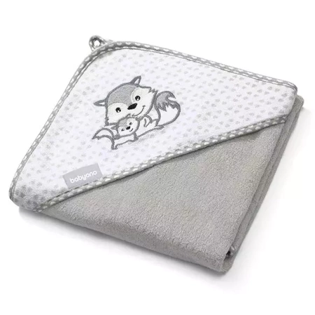 Babyono okrycie kąpielowe bambusowe 100x100 szare 408568