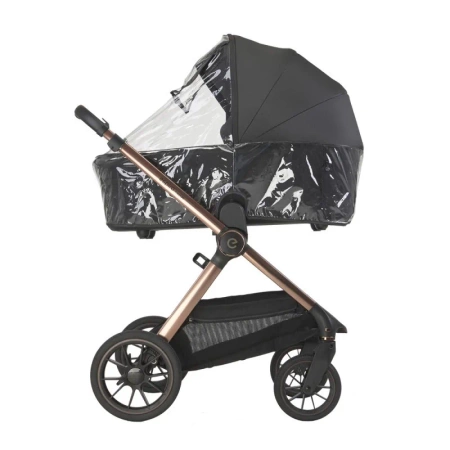 Espiro Code 10 clever black Wózek 2w1 z gondolą składaną na płasko a spacerówka automatycznie