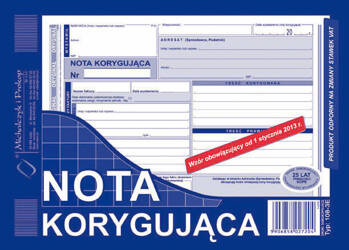 DRUK NOTA KORYGUJĄCA A5 108-3E