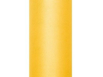 Tiul gładki, żółty, 0,3 x 9m