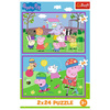 Puzzle Trefl 2x24 Peppa na placu zabaw 344356