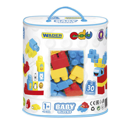 Baby Blocks klocki w torbie 30el Wader 414013