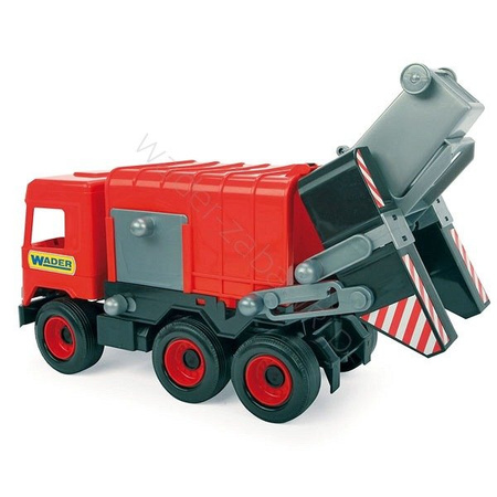 Middle truck śmieciarka czerwona w kartonie wader 32113