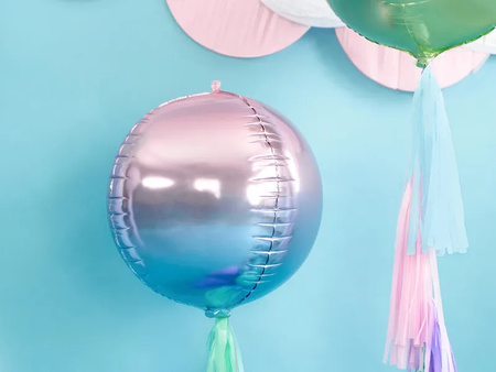 Balon foliowy Kula ombre 35cm fioletowo-niebieski 081172