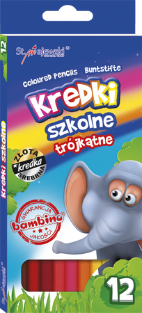 Kredki Bambino ołówkowe 12 kol. 18cm pudełko standard