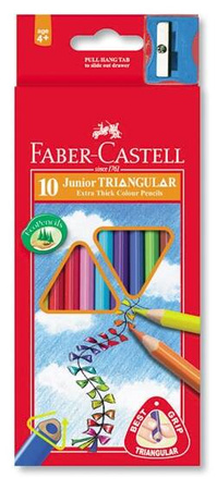 Faber-Castell Kredki Jumbo 10kol trójkątne + temperówka 345016