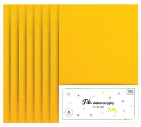 Filc dekoracyjny 8szt żółty 273949