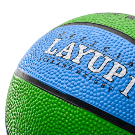 Piłka do kosza Meteor #1 niebiesko zielona 059313