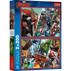 Puzzle Trefl 2x200 Obrońcy świata Marvel 133189