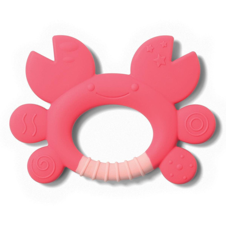 Babyono gryzak silikonowy crab don róż 410400