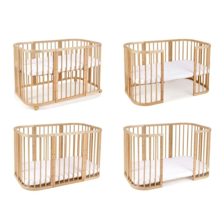 Waldin Łóżeczko 7w1 z materacem NATURAL