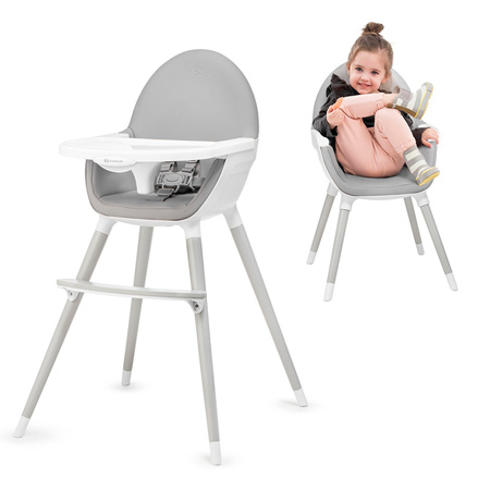 Kinderkraft krzesełko do karmienia fini szare nogi grey 915156