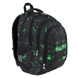 PLECAK 4-KOMOROWY STRIGHT BP-04 GREEN GAME 681509