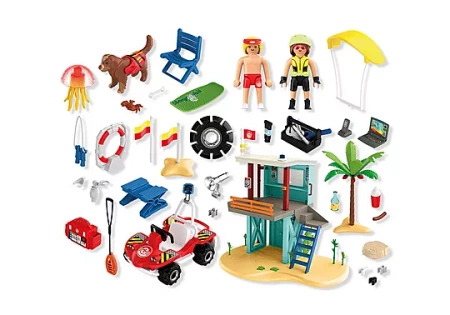 Playmobil 71903 Wieża ratownicza i plażowy samochód bugg 719034