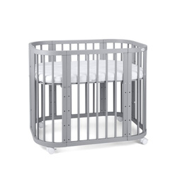 Waldin Łóżeczko 5w1 z materacykiem SZARE