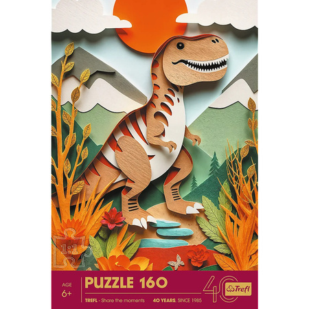 Puzzle Trefl 160 40-lecie Trefl Paper Art Dinozaur 400489