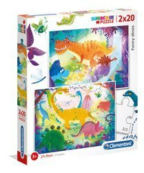 Clementoni puzzle 2*20el wesołe dinozaury
