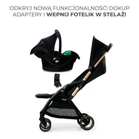 Kinderkraft Wózek spacerowy Apino Raven Black 924127