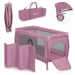 Lionelo łóżeczko turystyczne Stefi Plus Pink Magnolia 722322