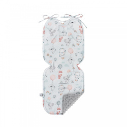 Duża Bambusowa wkładka do wózka Balony z minky glacier grey rozmiar 86x37cm 415605