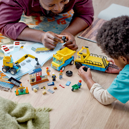 Lego 60391 City Ciężarówki i dźwig z kulą wyburzeniową
