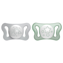 Chicco Smoczek Chicco PhysioForma Micro silikonowy 0-2 m + świecący 2 szt 156276