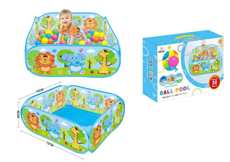 Basenik dla dzieci plac zabaw samorozkładający 30  piłeczek 72x72  cm 072722