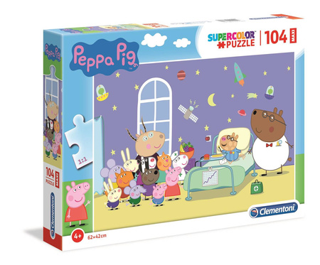 Clementoni Puzzle 104 Maxi Super Kolor Peppa Pig