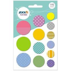 Stick'n Zakładki indeksujące kształty różne roz.koła 195szt 217610